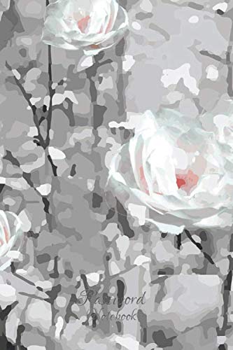 Password Notebook: Large Print Internet Password Book with Tabs |Pocket Size Password Organizer |110 pages Alphabetically Arranged Password Keeper | ... Note Taking | 6x9 inches | White Gray Floral