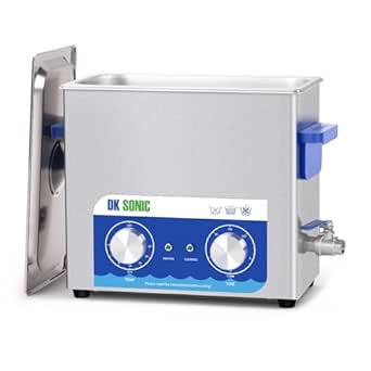 DK SONIC Ultrasonic Cleaner, 6L 180W Sonic Cleaner with Heater&Mechanical Timer, Ultrasonic Carburetor Cleaner for Cleaning Gun, Engine, Carburetors, Chains (Include Basket)