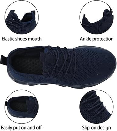 Image of EGMPDA Men's Tennis Shoes Slip On Running Walking Sneakers Casual Fashion Workout Gym Athletic Sport Hiking Sneakers Non Slip Shoe for Men