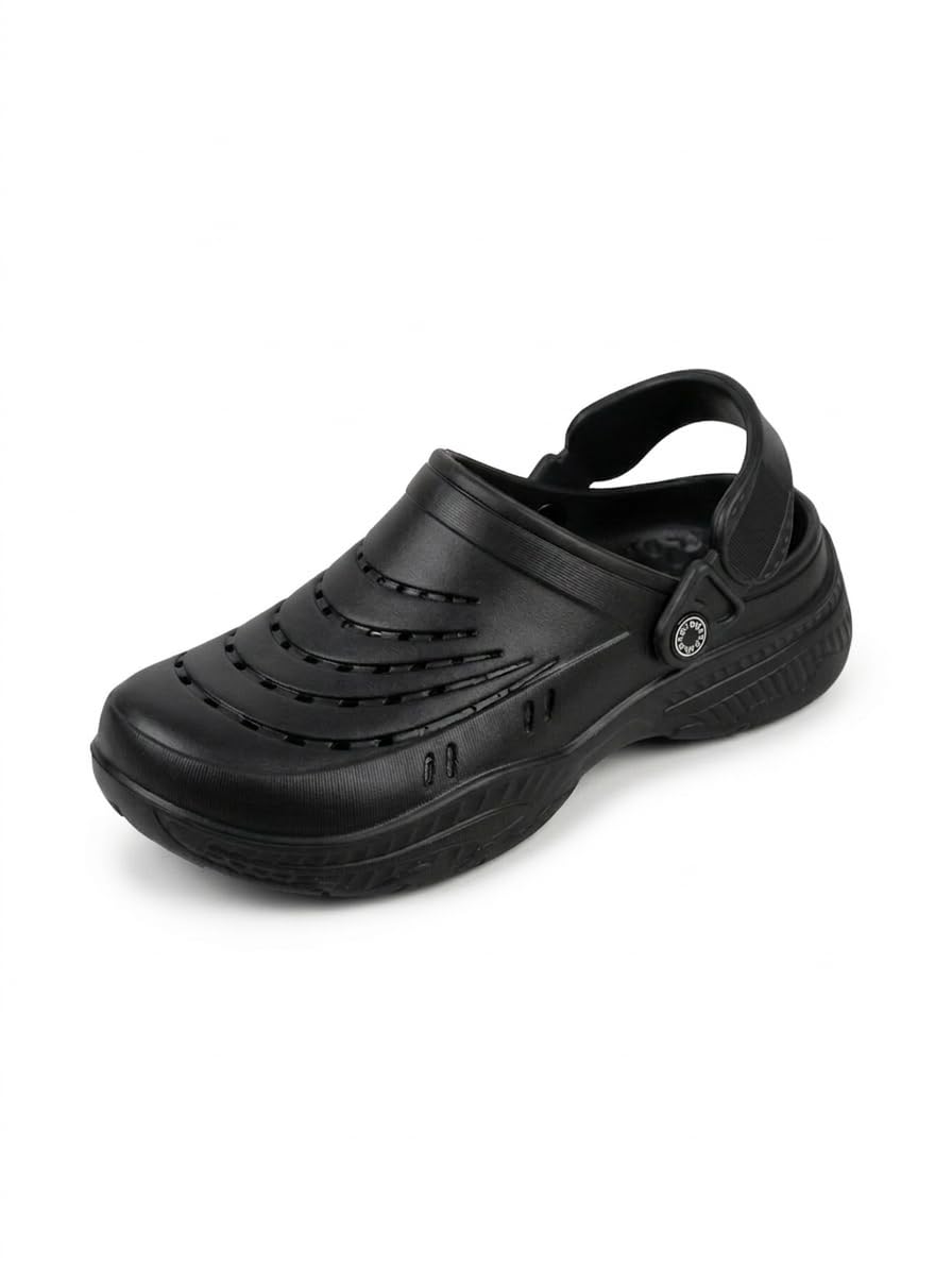 aerostyle Comfortable Clogs, Sandals with Adjustable Back Strap for Men | Black-picture-10