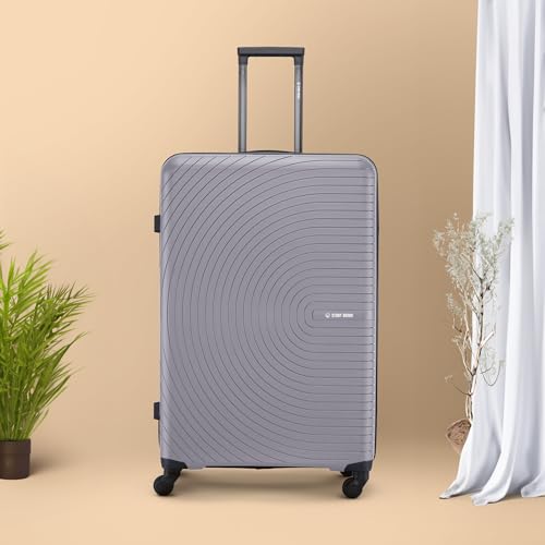 Image of Stony Brook by Nasher Miles Crescent Hard-Sided Polypropylene Check-in Luggage Silver Grey 24 inch |65cm Trolley Bag