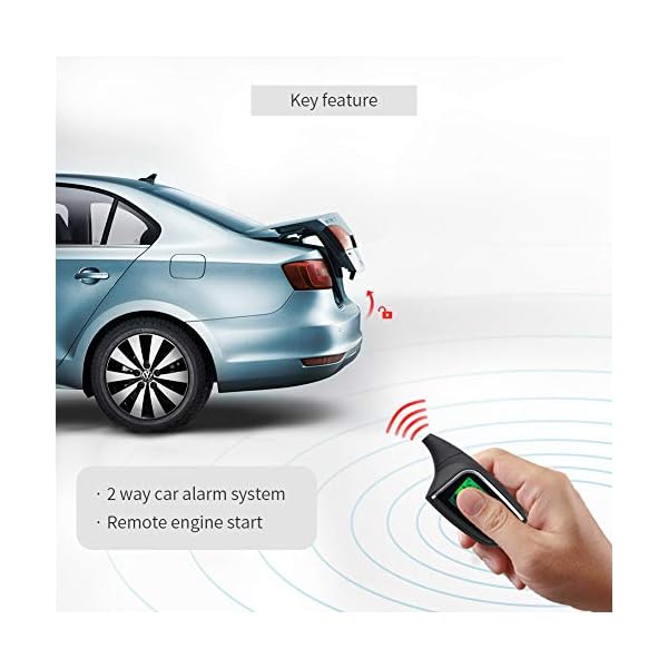 EASYGUARD EC205 2 Way Car Alarm System with LCD Pager Display keyless Entry Remote Engine Start Shock Sensor DC12V - Image 5