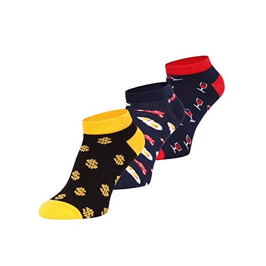 Ladeheid Damen und Herren 3er Pack Sneaker Socken AT005 (Mix-2 (3 Pack), 39-42)