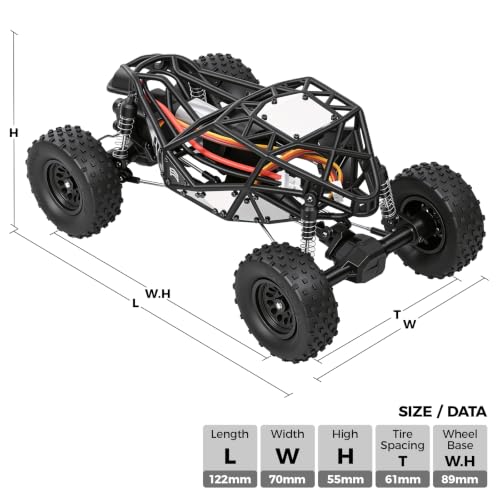 Image of Orlandoo Hunter 1 /32 Mini Pipe-Climbing RC Car, Fast RC Cars for Adults, PUBG Buddy RC Truck Off-Road KIT Mini RC Drift Car OH32X01 DIY Unassembled Kit