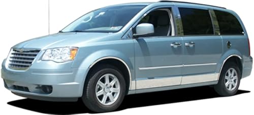 Miniatura 2 de QAA Es compatible con Chrysler Town & Country 2008-2016 paquete de 8 piezas de acero inoxidable para ventana, incluye solo moldura superior, incluye