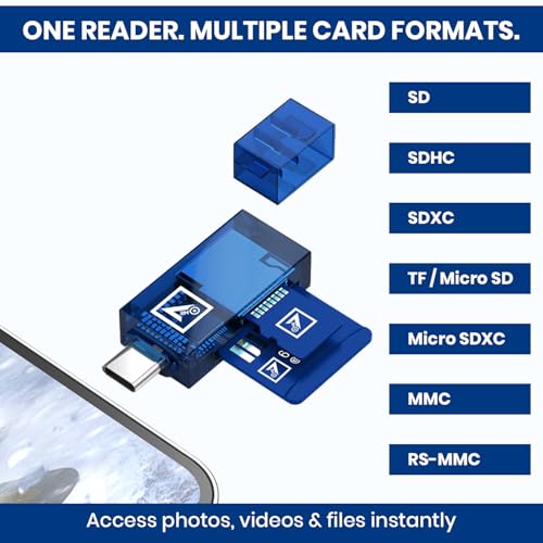 Image of ONE 7 3 in 1 SD & TF Card Reader for Type C | Type C OTG Card Reader | Supports TF, SD, SDHC, SDXC, MMC, RS-MMC, Micro SDXC | High-Speed Data Transfer for Laptop, Tablet & Smartphone (ON CC-40)