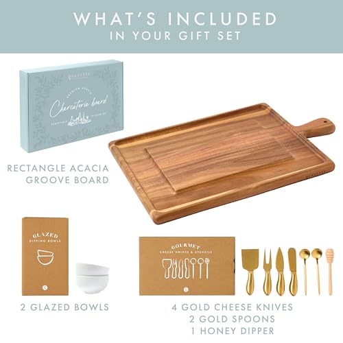 Set tabla de charcutería de madera de acacia miniatura 2