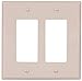 EATON Wiring PJ262W 2 Gang Unbreak Decorator Wall Plate, White