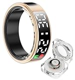 Rastreador De Salud Con Anillo Inteligente Con Pantalla LED, Rastreador De Presión Arterial De Oxígeno En Sangre Y Ritmo Cardíaco Durante El Sueño IP68 Anillo Inteligente Resistente Al Agua For Mujere