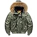 Winter Military Bomber Jacket Men Fur Collar Hooded Warm Windproof Bomber Jackets Fashion Oversized Parkas Army Green XXL
