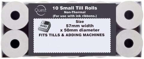 Quest 10 Small Non Thermal Till Rolls 57mmx50mm