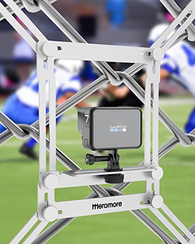Meromore Fence Mount - Action Camera Aluminum Fence Mount For Gopro, Iphone, Phones, Digital Camera, Ideal Backstop Camera Fence Clip For Recording Baseball, Softball, Football Games #TOP5