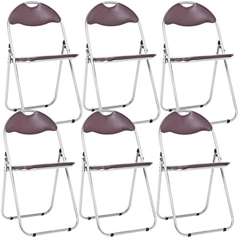 BRAVICH Blue Padded Folding Chair | Comfortable Seat Office Reception Foldable Desk Chairs Easy Storage Backrest, 43.5 x 46 x 79.5 cm