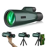 Monocular HD de 10 a 30 x 50 mm. Con un aumento ajustable de 10 a 30 aumentos, es un telescopio monocular de alta resolución que te ayuda a ver la distancia con mayor claridad. Además, la lente de 50 mm y el ocular de 22 mm de este monocular proporcionan un 45 % de luz más amplio que un objetivo de 42 mm, lo que le da un campo de visión más amplio. Un monocular multifuncional para camping, senderismo, observación de aves, conciertos, juegos deportivos, paisajes, etc.