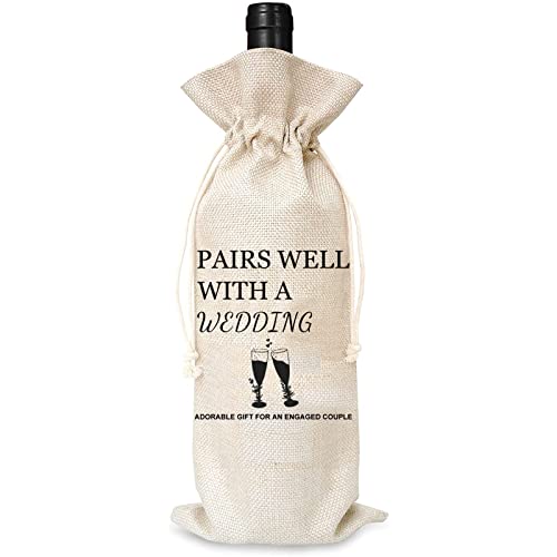 WKBRAE Wedding Gifts Wine Bag Pairs Well With A Wedding Wedding Gifts for Couple, Engagement Gift