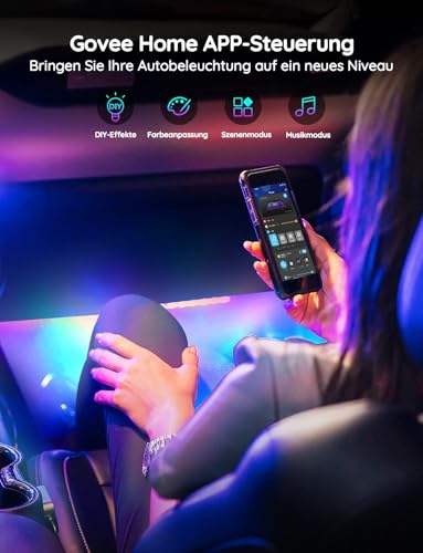 Govee RGBIC Auto LED Streifen für Ambientebeleuchtung mit App-Steuerung