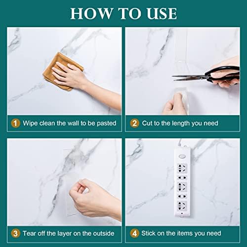 YLYOUNI Double Sided Tape Heavy Duty Mounting Tape - Removable Transparent Tape Carpet Tape Poster Tape - 3M Double Sided Tape for Wall Tape Strong Adhesive Strips