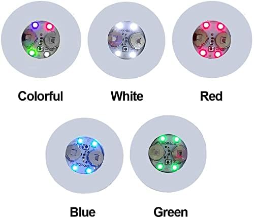 Verve Jelly 25Pcs Light Up Coasters LED Stickers Bar Drinking Coasters Tunnel Bottle Flash Cup Mat Home Flashing Shots Light Mat for Beer Wine Glass Beverage - Image 3