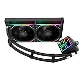  TR-Thermalright Frozen Infinity 240 Noir Refroidisseur de processeur à liquide, refroidisseur Aio 240mm - Effet lumineux Infinity Mirror, 2000 tr/min, pour AM4/AM5, Intel LGA1851/1700/115x/2011
