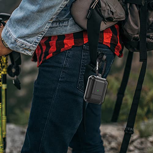 Winproo Airpods Pro 2Nd Generation Case Cover With Lock, Military Hard Shell Airpod Pro 2 Case, Full-Body Shockproof Protective Airpods Case Skin With Keychain [Black] #TOP6