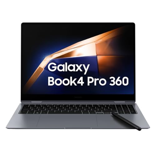 Samsung Galaxy Book4 Pro 360, Intel® Core™ Ultra 7 Processor, 16GB RAM, 512GB, Laptop 16' Dynamic AMOLED 2X touch, S Pen, Windows 11 Home, Moonstone Gray [Versione Italiana]