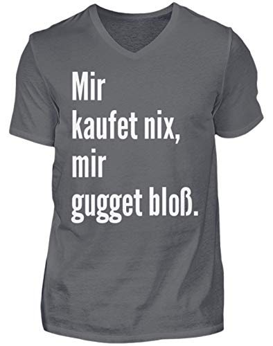 T-Shirt en V Homme Mir kaufet nix Mir gugget Blot XL