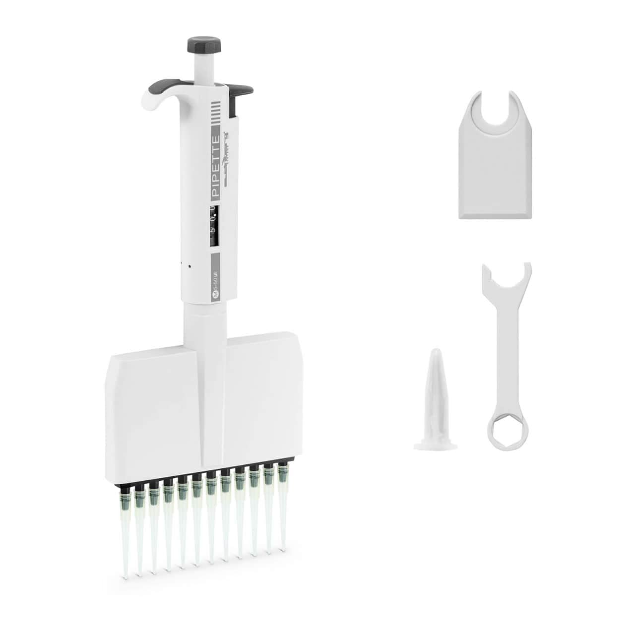 Steinberg Systems SBS-LAB-119 - Pipetta multicanale per 12 punte, 0,005-0,05 ml 12 canali