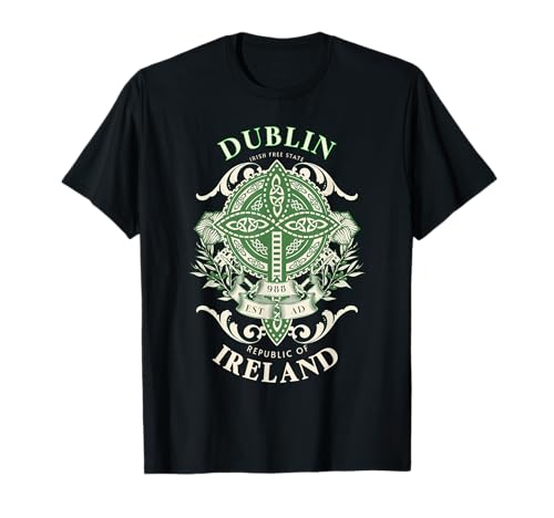 Dublin Irlande Croix celtique Ancestry Irish Heritage T-Shirt