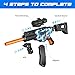 Toy Gun Automatic Sniper Rifle with Lanyard, Electric Realistic Toy Foam Blasters- 200 Darts, Tactical Vest Set, Scope and 2 Clips, Cool Toys for Kids Ages 8-12, Birthday Xmas Gifts for Boys