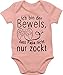 Shirtracer Vatertagsgeschenk Baby Papa Geschenk - Ich Bin der Beweis, DASS Papa Nicht nur zockt - 6/12 Monate - Babyrosa - Baby Strampler für Papa - BZ10 - Baby Body Kurzarm für Jungen und Mädchen