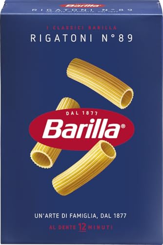 Barilla Pasta Rigatoni N. 89, Pasta Corta di Semola di Grano Duro, Forma Corposa e Spessore Equilibrato, 500 g