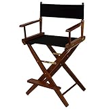 American Trails Extra-Wide Premium 24' Director's Chair Mission Oak Frame with Black Canvas, Counter Height