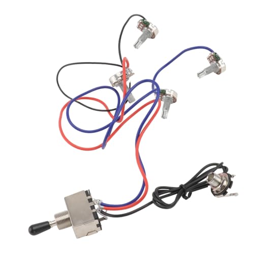 Faisceau de câblage guitare électrique avec potentiomètres Ak Bk et commutateur noir