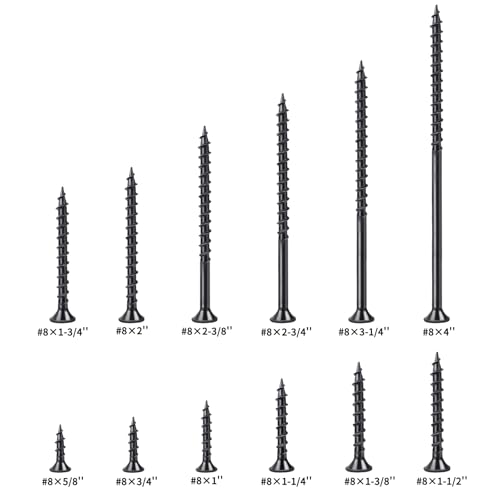 #8 x 3-1/4 Tornillos para Drywall negros para madera 100 piezas HS/ZGLS-08 miniatura 5