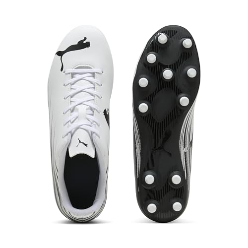 Image of PUMA Men's Football Soccer Shoe, Puma White Puma Black, 8 UK