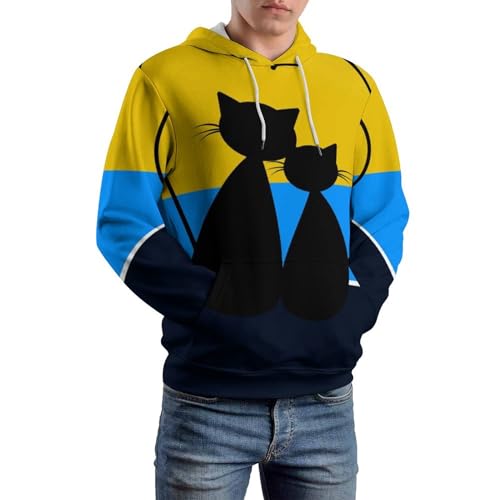 Sweats à capuche couple de chats pull cadeau saint valentin - 6