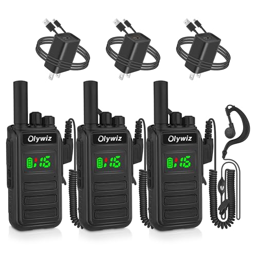 HTD 825 Long Range Two Way Radio - Waterproof Rechargeable Walkie Talkies- Premium Communication Devices with VOX Function 3 Pack for Outdoor Adventures Camping Cruises for Adults