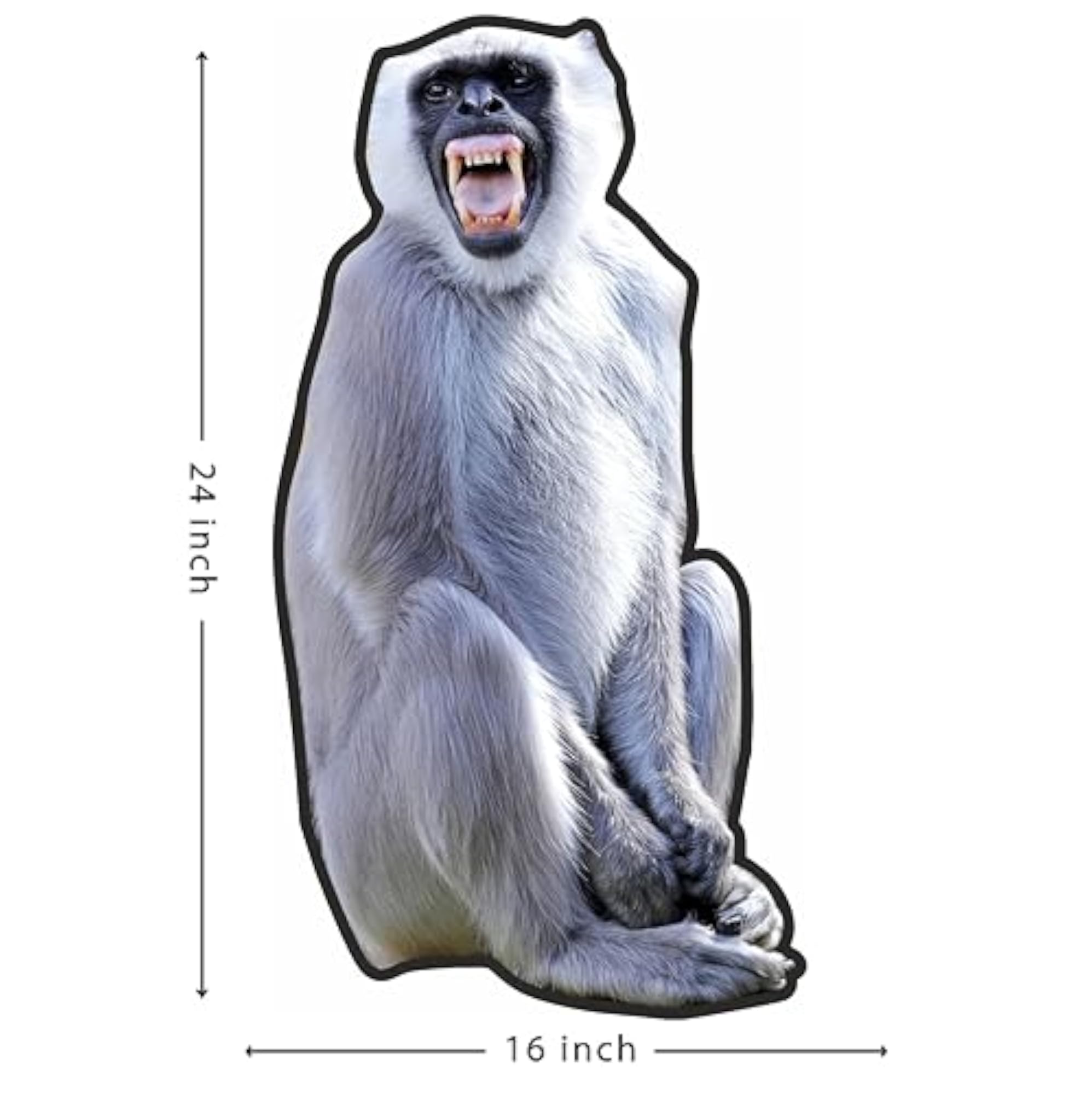 Self-Adhesive Wallkriti Langoor Cutout Monkey Wall Sticker