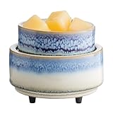 CANDLE WARMERS ETC 2-in-1 Candle and Fragrance Warmer for Warming Scented Candles or Wax Melts and Tarts with to Freshen Room, Horizon