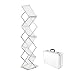 Sign Talk Zigzag Pocket Magazine Brochure Literature Catalog Holder Rack Stand Trade show Display w/Aluminium Case(6 Pockets)