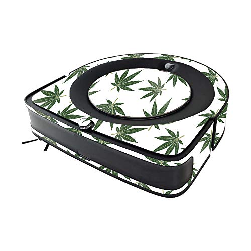 Image of MightySkins Glossy Glitter Skin Compatible with iRobot Roomba s9 Vacuum - Pot Leaves Green | High-Gloss Glitter Finish | Easy to Apply and Change Styles | Made in The USA