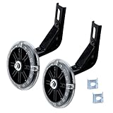 Tsnamay Pair of Bicycle Auxiliary Wheel Children's Bicycle Accessories For 14',Flash Wheels Training Wheels Kids Bike Bicycle Wheels