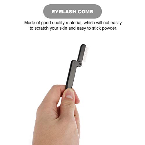 Lurrose 3Pcs Foldable Eyebrow Combs Eyelash Extensions Combs Brow Eyelash Grooming Brushes Stainless Steel Lash And Brow Makeup Brushes #TOP5