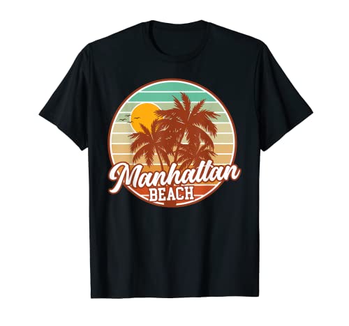 Camiseta vintage de vacaciones Manhattan Beach California Souvenir Camiseta