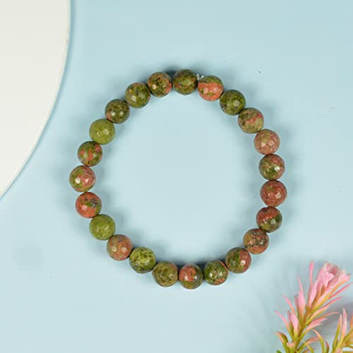 Image of Reiki Crystal Products Natural Crystal Stone 8 mm Faceted Diamond Cut Beads Bracelet for Men & Women | Reiki Charged Gemstone Bracelet | Multiple Stone Variants Available