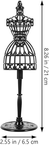 Miniatura 3 de Zerodeko 10 piezas de mini vestido de muñeca, maniquí hueco, soporte para muñecas, ropa, vestido, exhibición de casa de muñecas, accesorios de