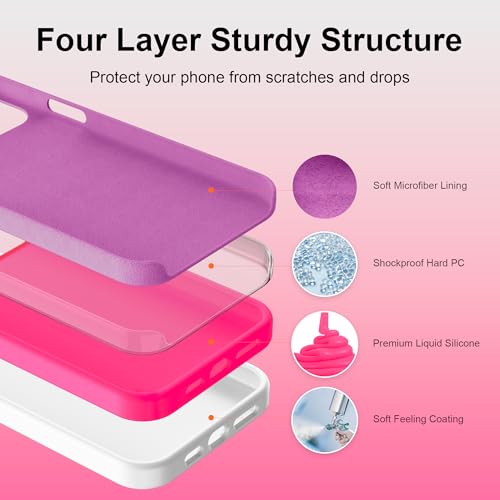 Coque iPhone 12 Pro Max rose vif en silicone doux pour vos sorties et voyages