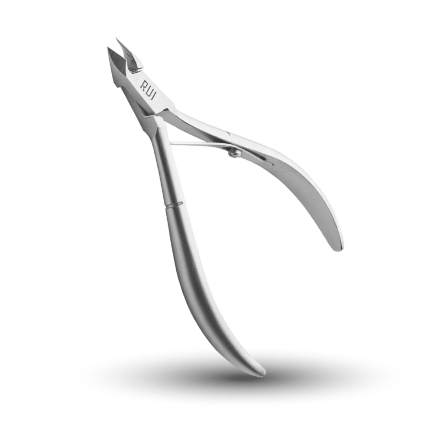 Rui Smiths Professional Cuticle Nippers | Precision Surgical-Grade Stainless Steel Cuticle Trimmer, French Handle D01 (Single Spring 4mm Jaw)
