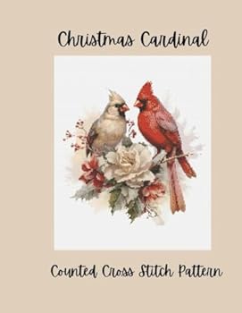 Paperback Christmas Cardinal: Counted Cross Stitch Pattern Book