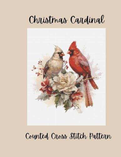 Christmas Cardinal: Counted Cross Stitch Pattern